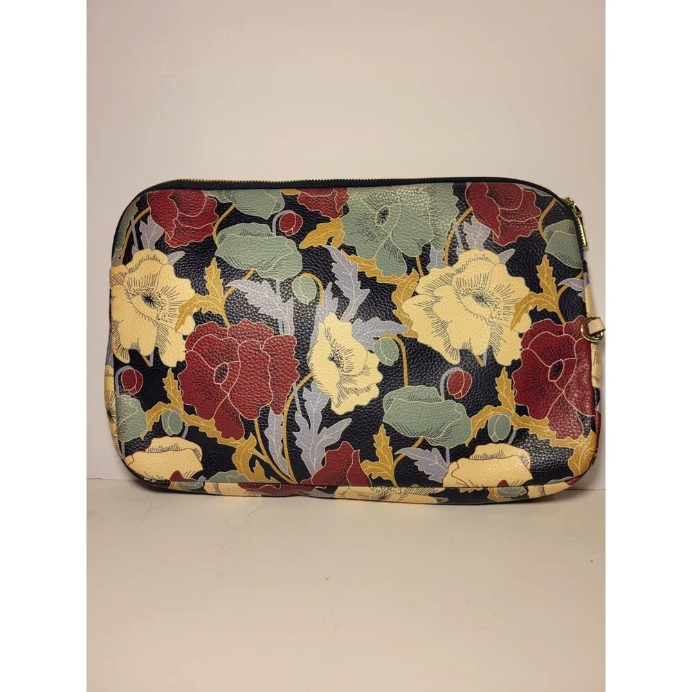 Steve Madden Lap Top Sleeve Case Tablet Floral Bag Boho Botanical Zipper Logo
